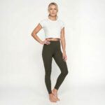 Womens EveryRep Unity Featherlight Leggings Dark Moss Front Left Full