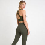 Womens EveryRep Unity Featherlight Leggings Olive Mist Back Right