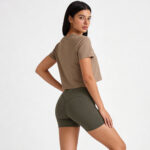 Womens EveryRep Unity Featherlight Flow Shorts Olive Mist Back Right