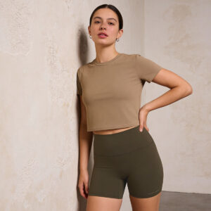 Womens EveryRep Unity Featherlight Flow Shorts Olive Mist Front Main