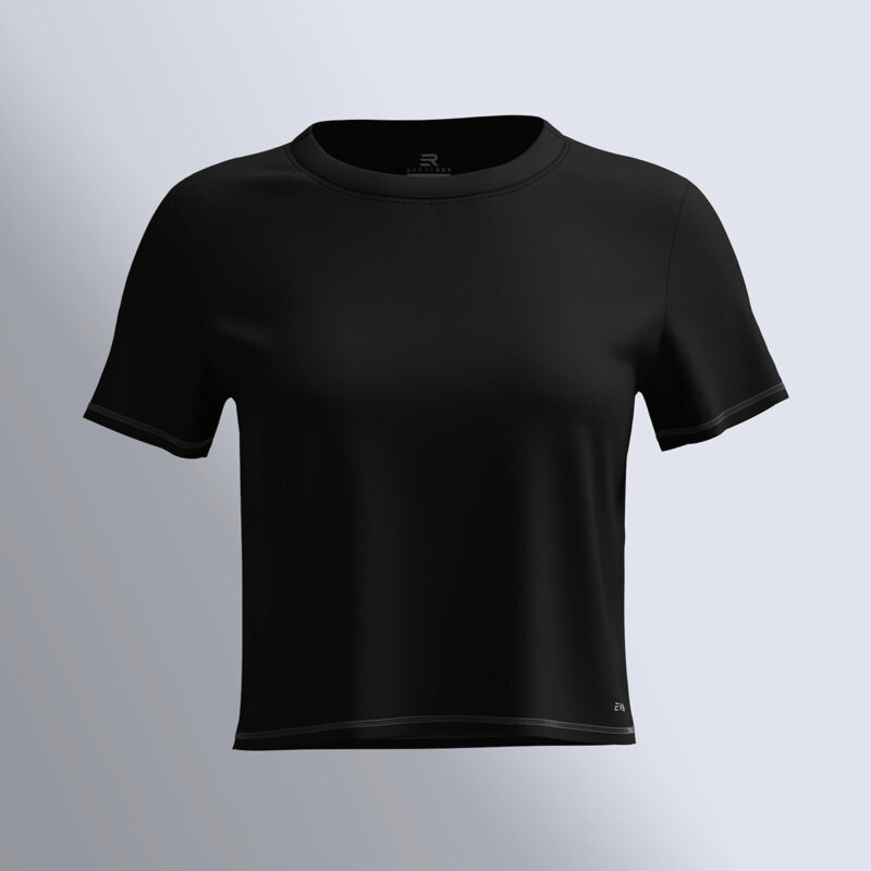 EveryRep Womens Crop Tee Black