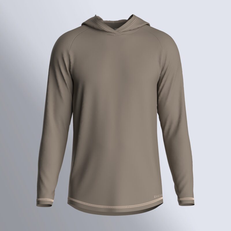 EveryRep Mens Featherweight Hoodie Tan Front