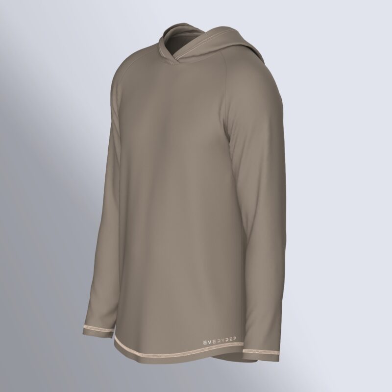 EveryRep Mens Featherweight Hoodie Tan Left