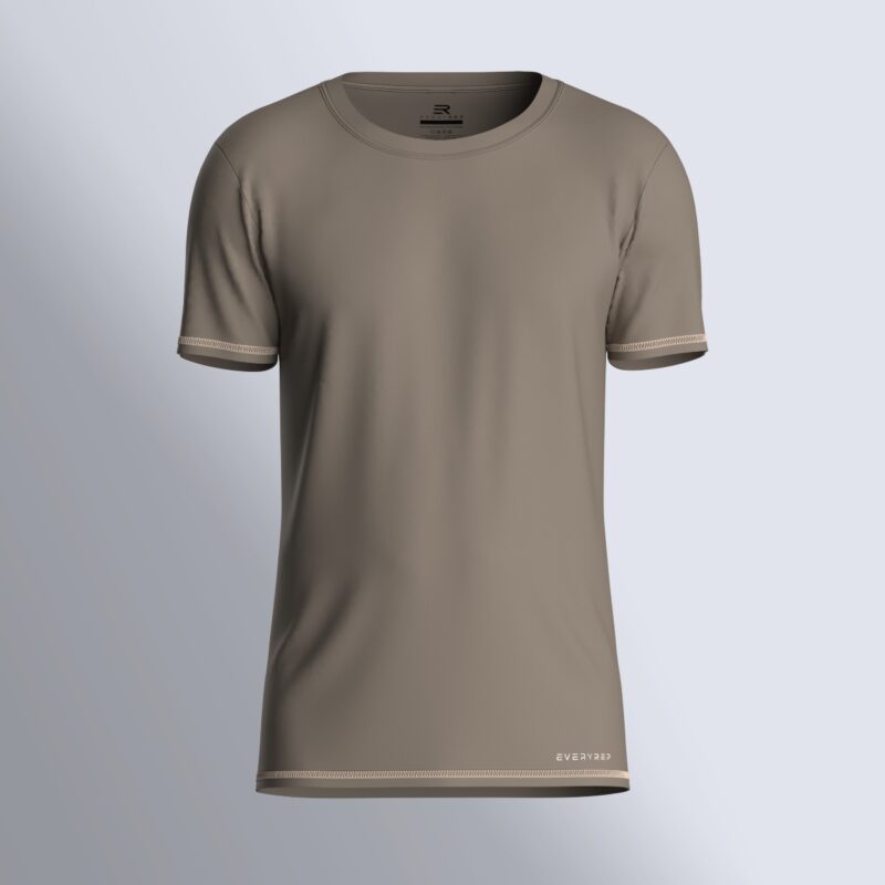 EveryRep Mens Minimalistic T Shirt Front Tan