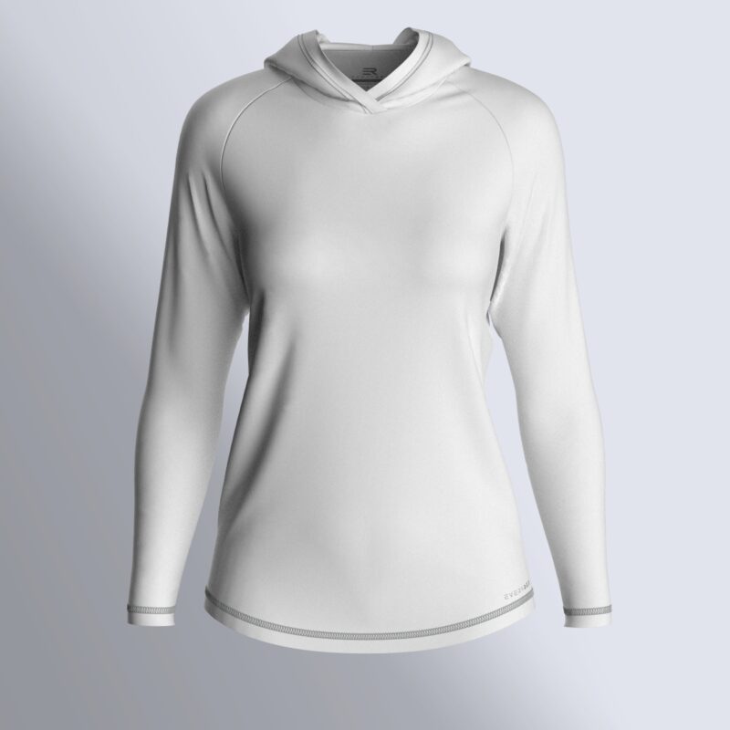 EveryRep Womens Featherweight Hoodie White Front