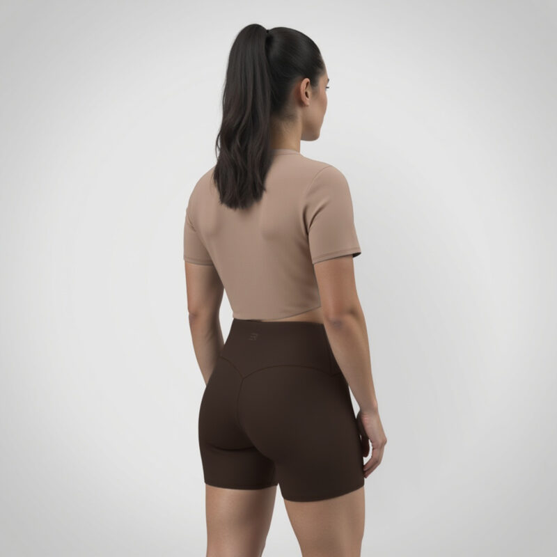 Womens EveryRep Unity Featherlight Flow Shorts Espresso Back