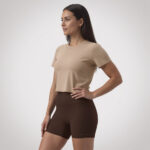 Womens EveryRep Unity Featherlight Flow Shorts Espresso Front Left