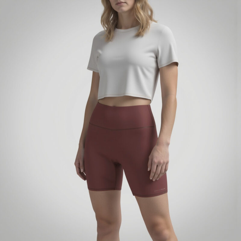 Womens EveryRep Unity Featherlight Flow Shorts Merlot Front Left Close