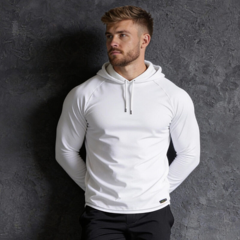 EveryRep Mens Heavyweight Hoodie Front White Main