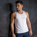 EveryRep Mens Logotype Fitted Tank White Main