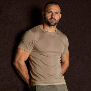 EveryRep Mens Minimalistic T Shirt Tan Main