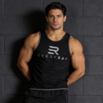 EveryRep Mens Trainer Fitted Tank Frost Black Main