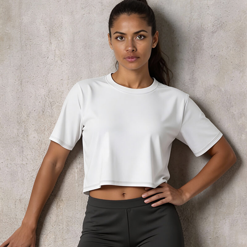 EveryRep Womens Crop tee shirt White Main