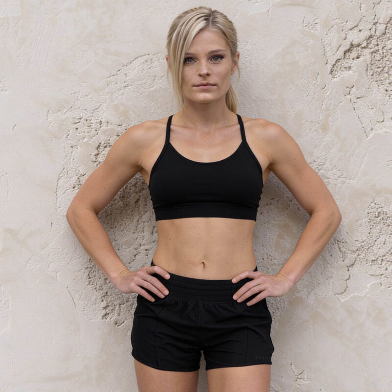 EveryRep Womens SuperStretch Shorts Front Midnight Black Main A