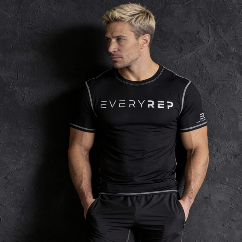 Mens EveryRep Logotype Teee Frost Black A